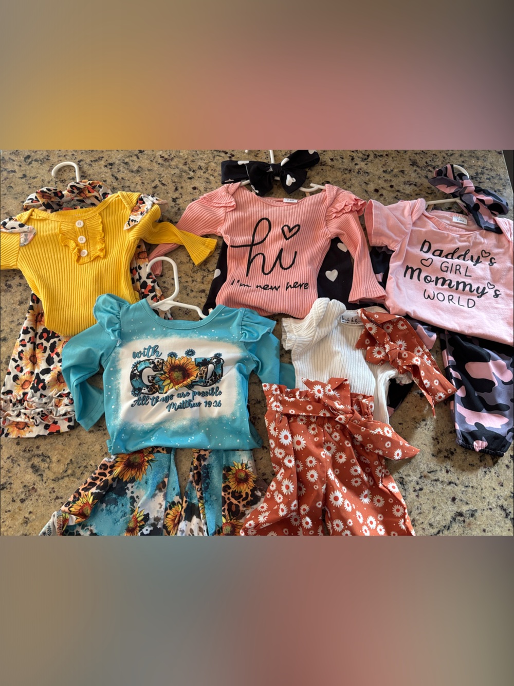 Lot of 5 Fall outfits size 3-6 month baby girl